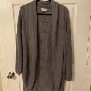 Pink Rose Gray Sweater 💕